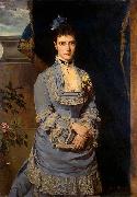Heinrich von Angeli Portrait of Grand Duchess Maria Fiodorovna oil painting on canvas